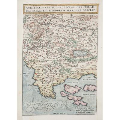 carte géographique ancienne de Croatie – Slovénie – Bosnie – Goritiae 