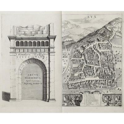Carte Géographique Ancienne – Aix Les Bains – Joan Blaeu Cartographe – Original Antique Map