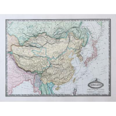 Ancient Geographic Map Of Korea - Japan - China