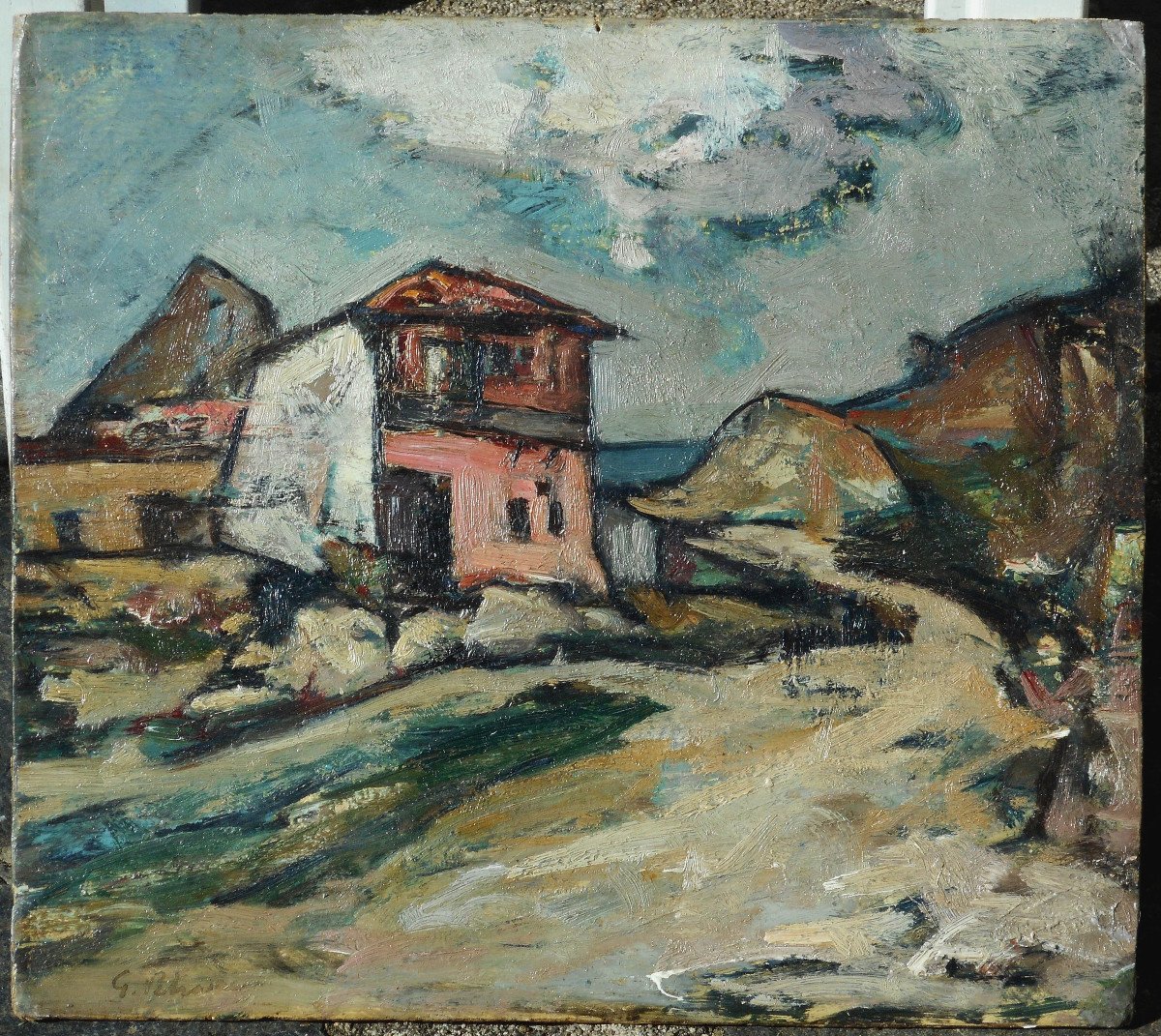 GHEORGHE PETRASCU (1872-1949) roumain - ROUMANIE- BALTCHIK (BALCHIK BULGARIE mer noire - 1915)-photo-2