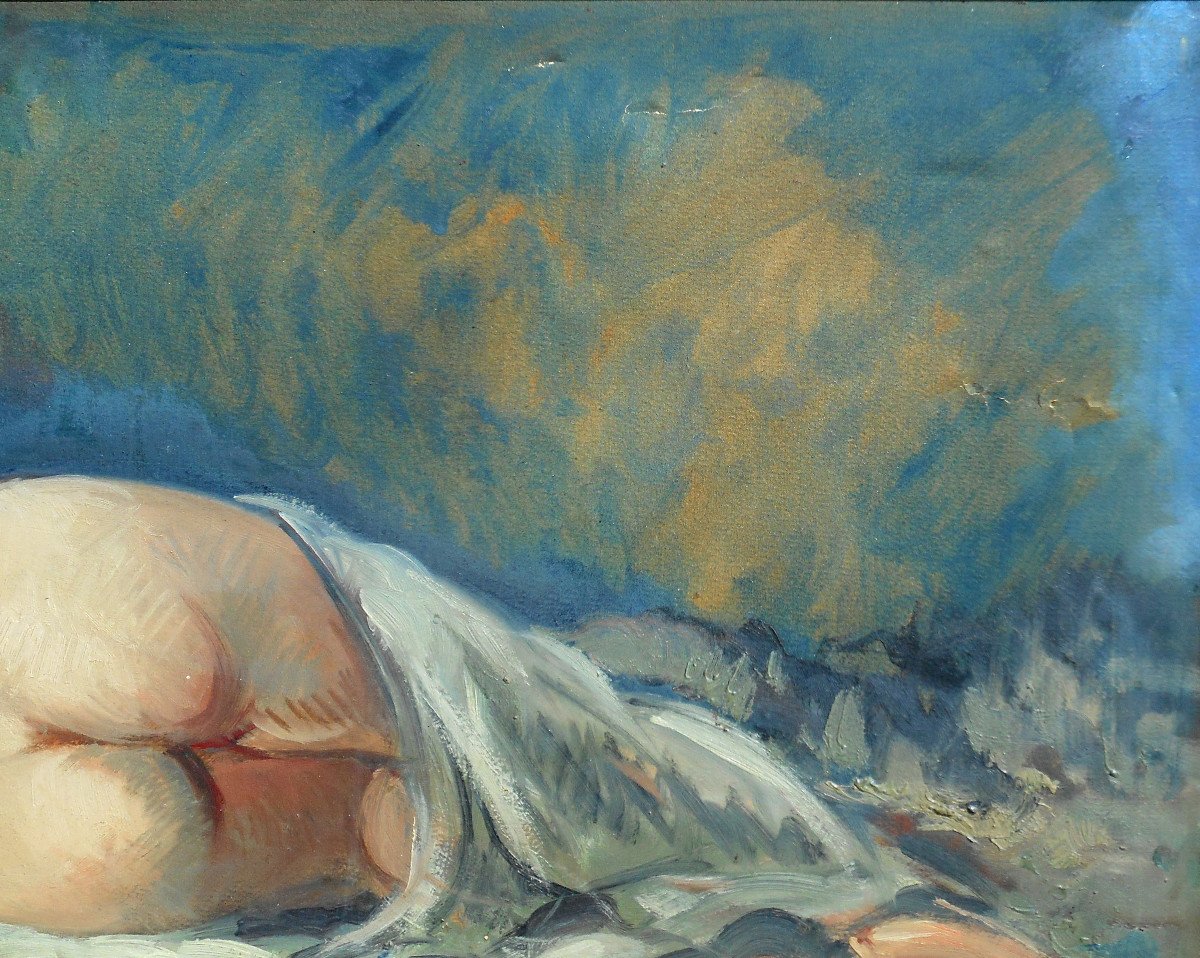 Georges Hannah Sabbagh (1887-1951) Reclining Nude 1933-photo-1