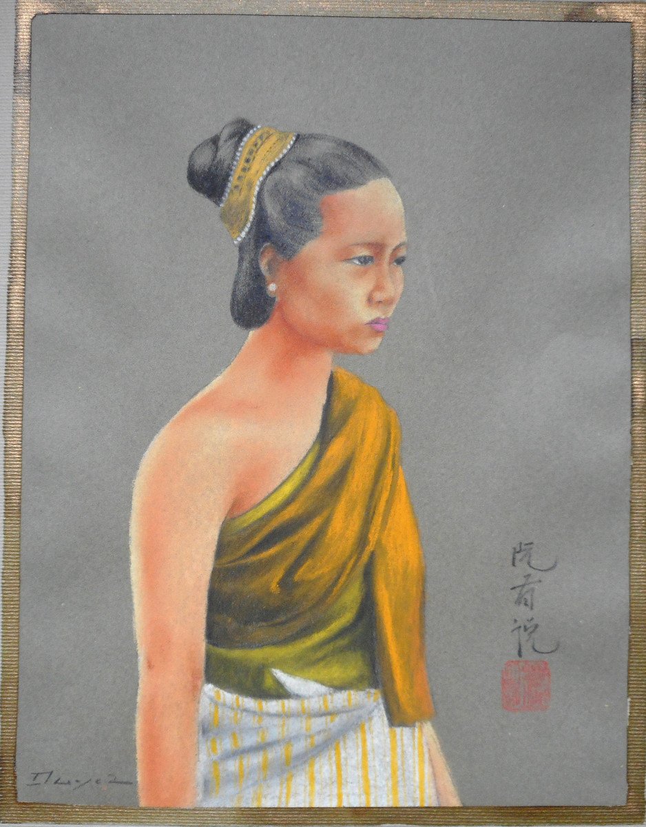 NGUYEN HUU DUYET - 17 pastels + 1 aquarelle 1938 ( suite et fin 1ère annonce)-photo-3