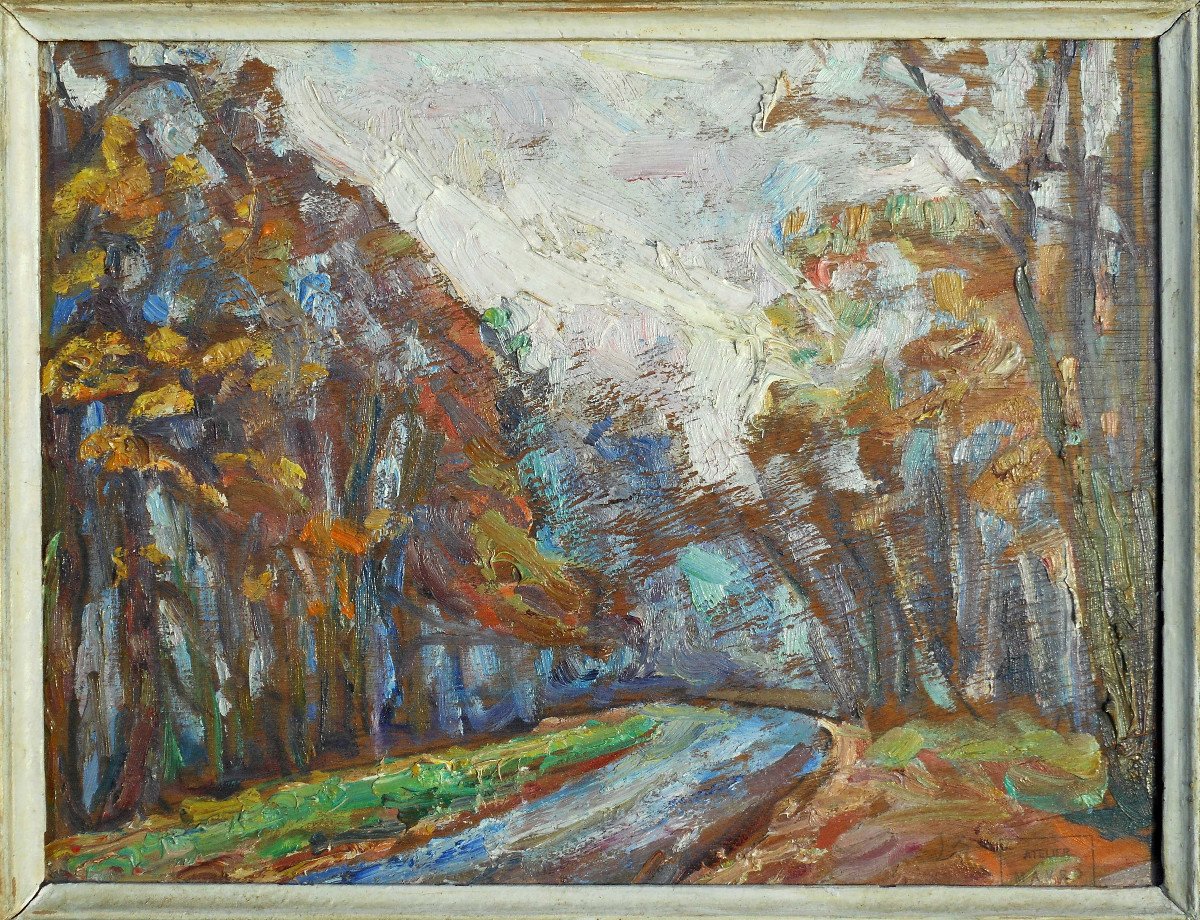 Mania Mavro (1889-1969) Crozant School - Forest In Creuse-photo-2