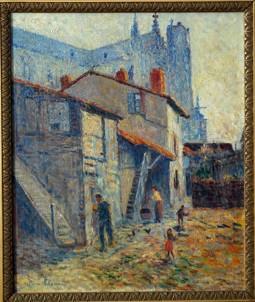 Pierre Thomas (1865-1930) Limoges - The Cathedral - Hst 38 X 46 Cm-photo-2