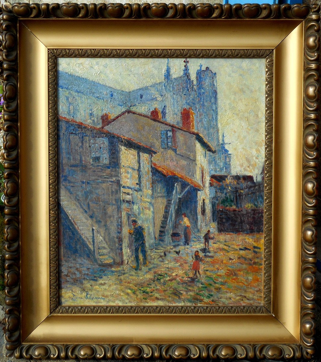 PIERRE THOMAS (1865-1930 ) LIMOGES - la cathédrale - HST 38 x 46 cm-photo-3