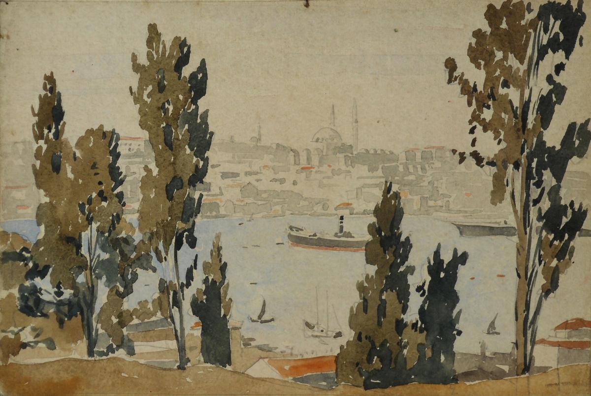 Leonid SOLOGOUB(1884/1956)russe Turquie Istanbul Bosphore