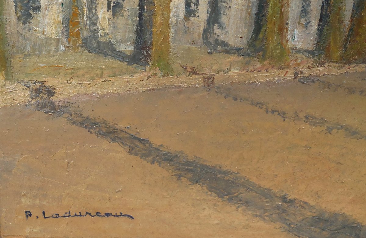PIERRE  LADUREAU (1882-1975) peintre de  la  vallée de la MARNE  - HST 65x54cm-photo-3