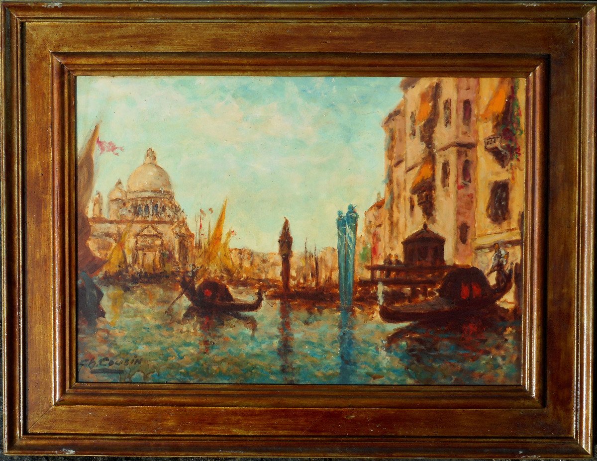 CHARLES COUSIN ( 1904-1972) VENISE - SANTA MARIA de la SALUTE