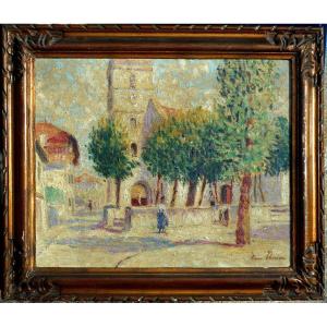 PIERRE THOMAS (1865-1930 ) LIMOGES - la cathédrale - HST 38 x 46 cm