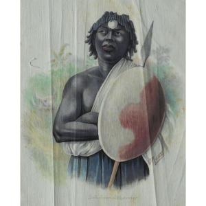 Olivier RATODY (Ratodiarivony 1894-?) guerrier SAKALAVA- MADAGASCAR - malgache