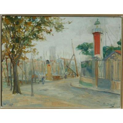 Léo David (1864/1952) La Rochelle Lighthouse Port Alignment