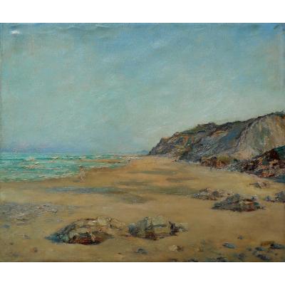 RICARDO CORCHON Y DIAQUE (Diaqué) 1863/1925 scène de plage 