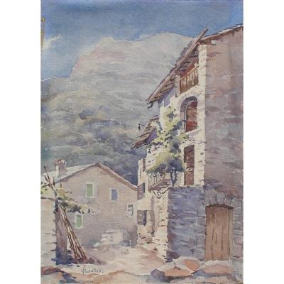 Louis Floutier (1882-1936) Basque Country - Bearn (béarn) Aq 26x18cm