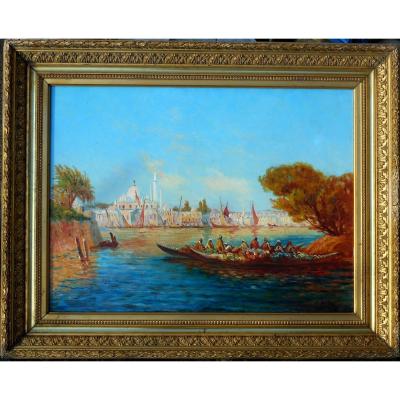 Joseph Odde (oddé) XIX-xx- Istanbul- Bosphorus - Turkey - Hst 48x65cm Marseille