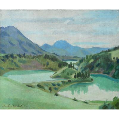 Alexis Louis Roche (geneva 1891/1961) Switzerland - Lac Montsalvens 1930 - Gruyères - Friborg