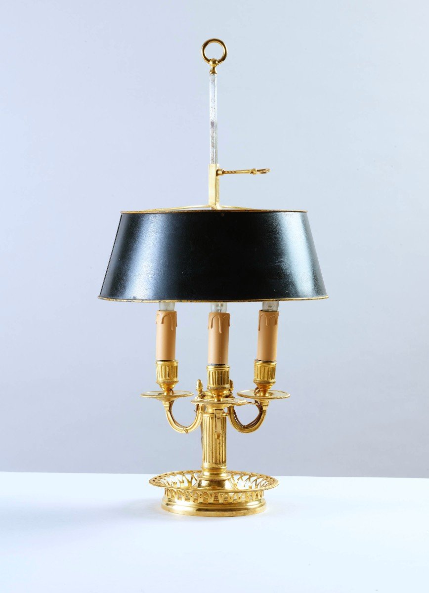 Lampe Bouillotte En Bronze Doré