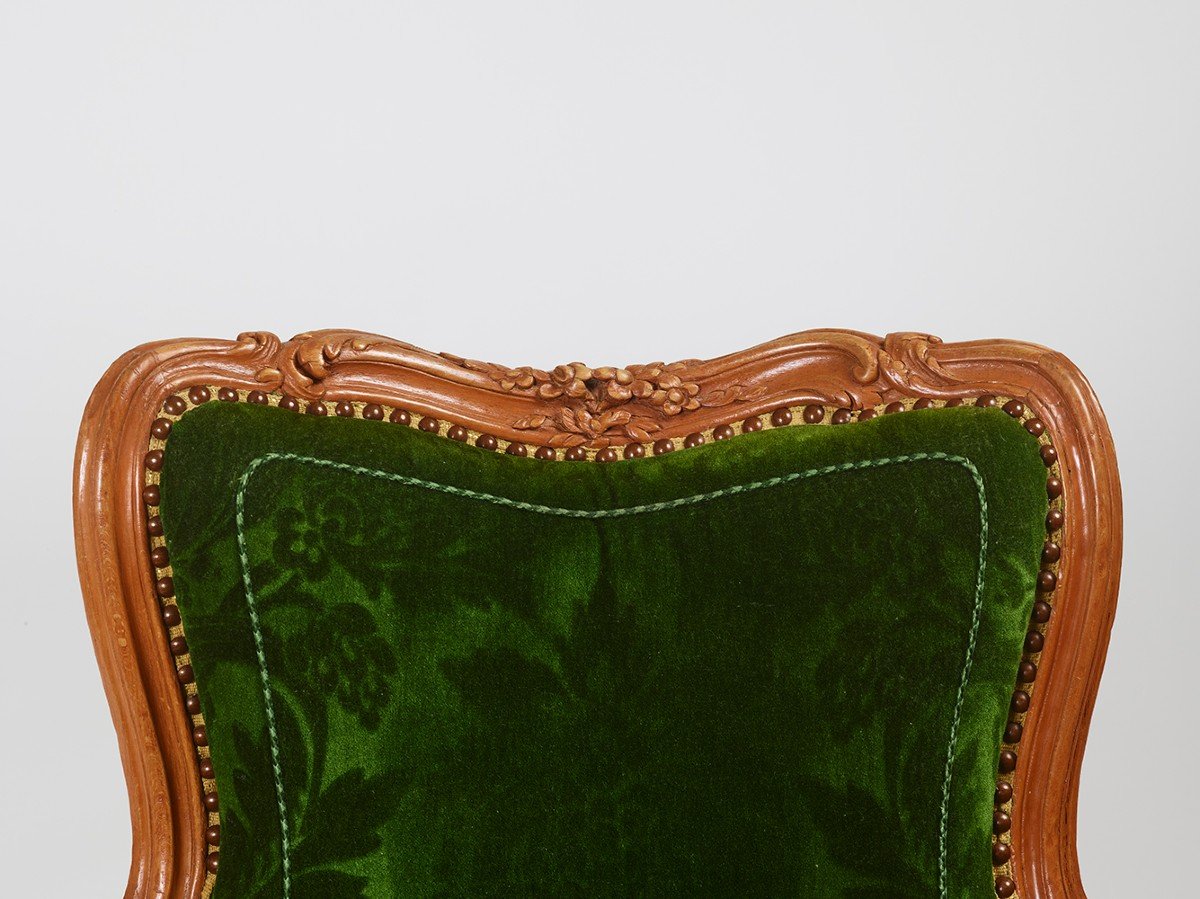 Bergère à Coiffer Estampillée Delanois d'époque Louis XV-photo-1