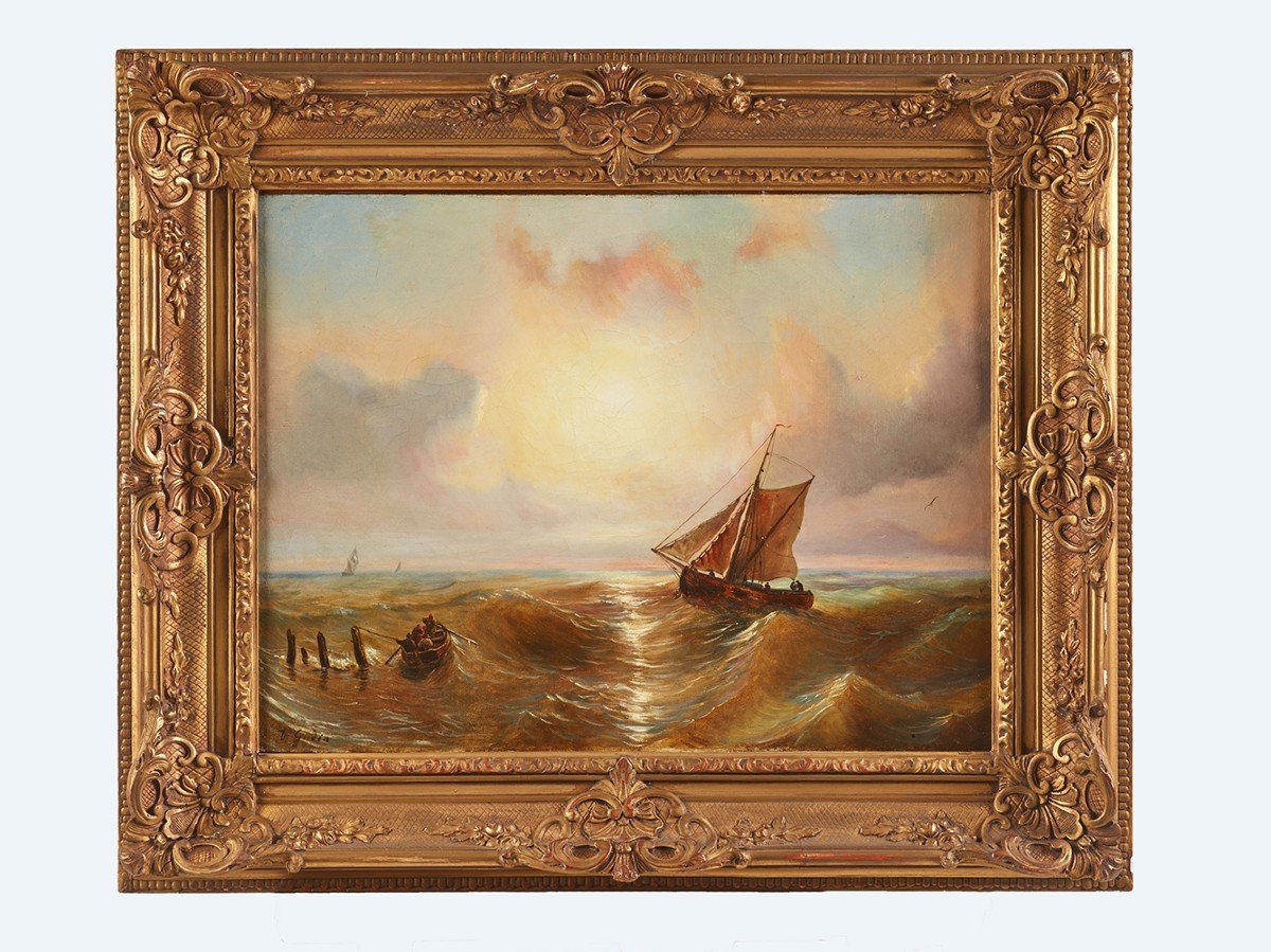 Oil On Canvas Signed Théodore Gudin