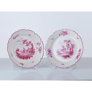 Pair Of 18th Century Hoechst Plates