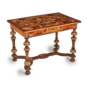 Richly Marquetry Louis XIV Table