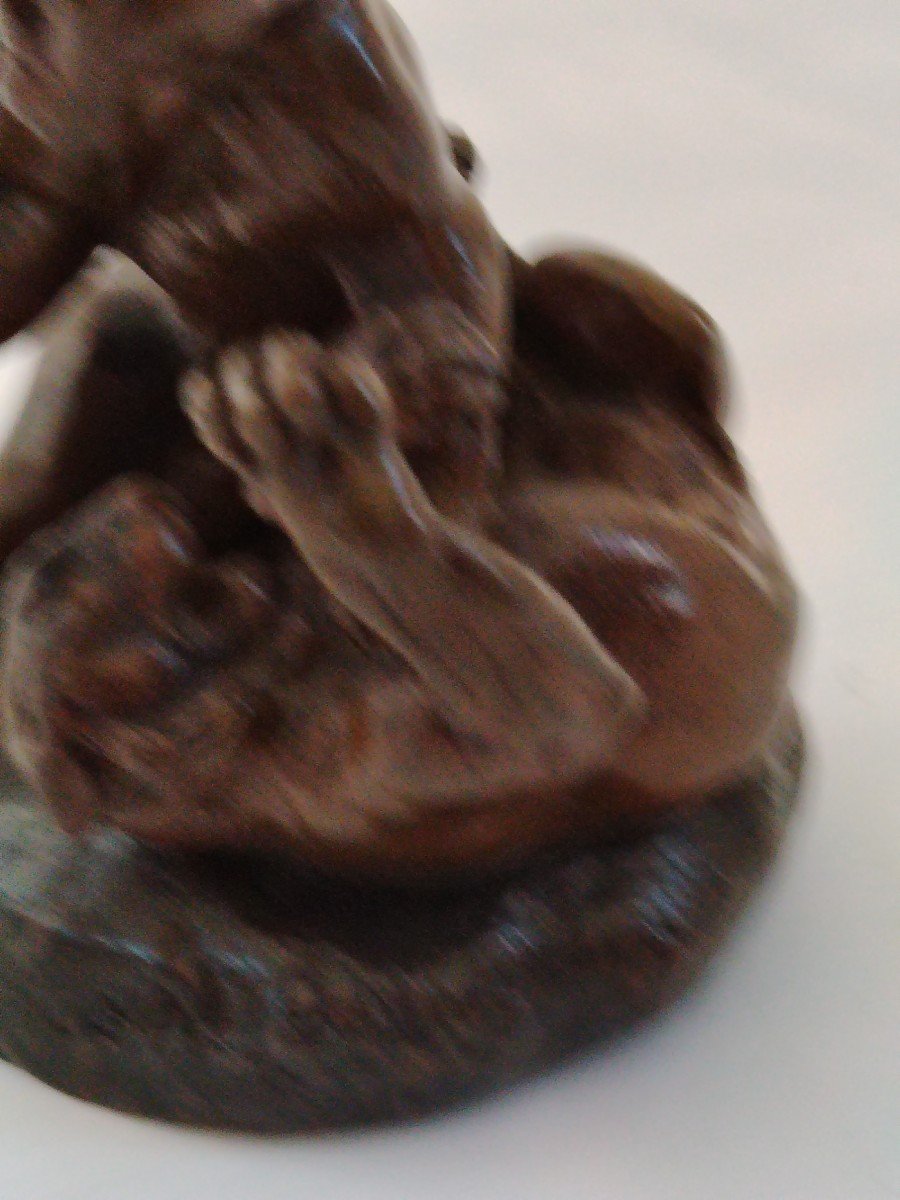 Bronze By Charles Valton "the Tiger Fight"-photo-4