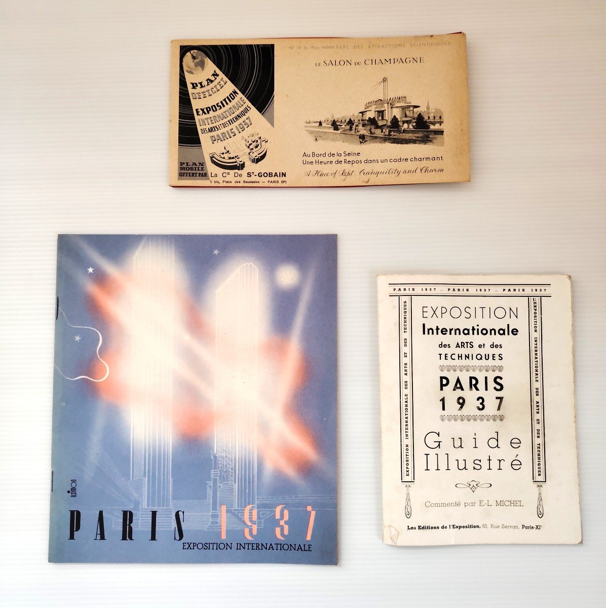 Lot Of Documents From The 1937 Paris International Exhibition