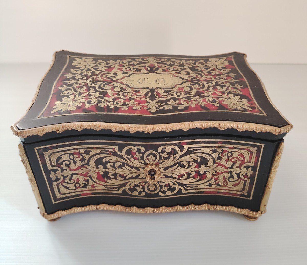 Napoleon III Period Marquetry Ball Box