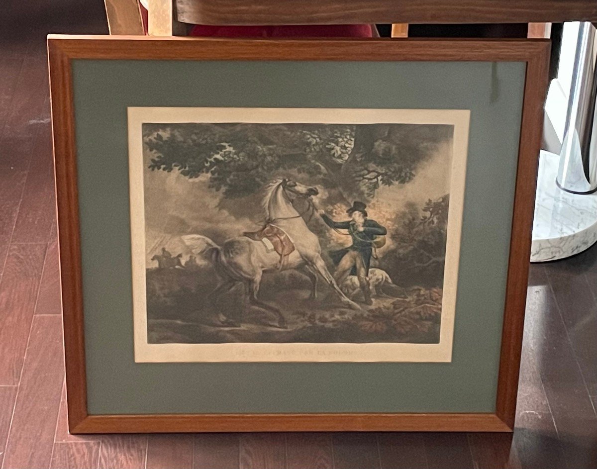 Pair Of Hunting Engravings - Carle Vernet - 19°-photo-4