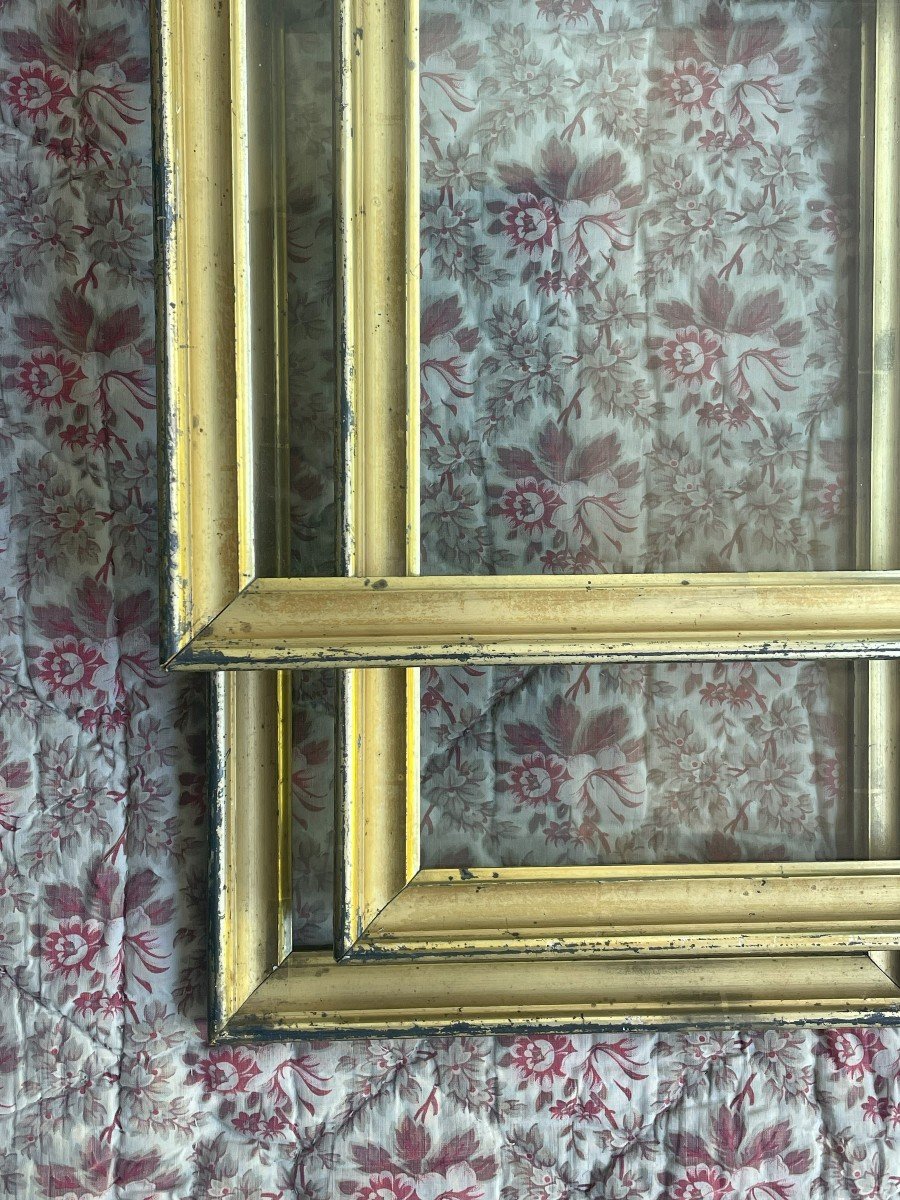 Three Frames - Golden Wood - 19th Century-photo-2