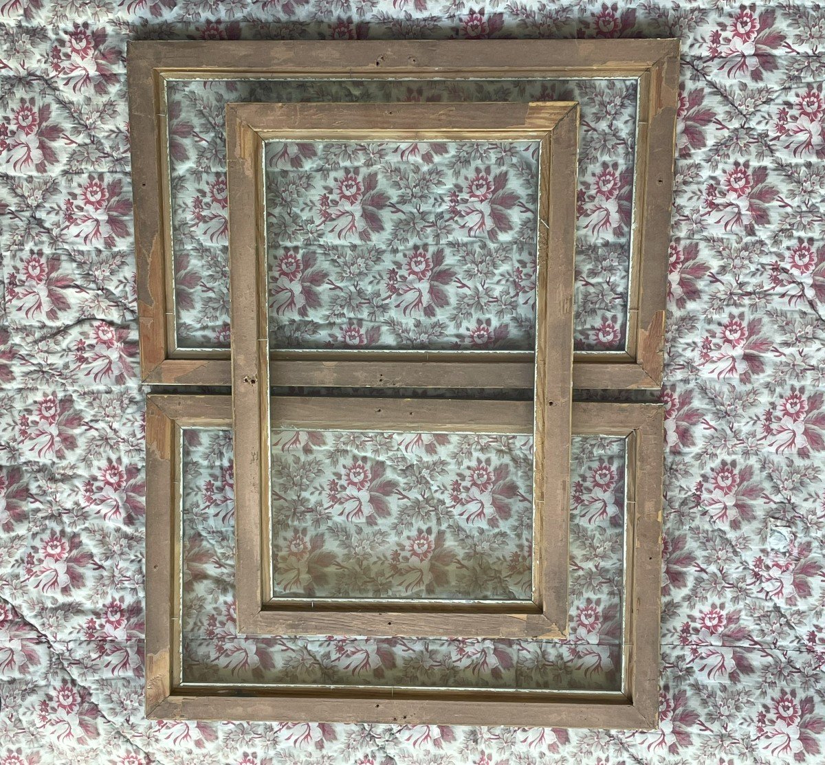 Three Frames - Golden Wood - 19th Century-photo-5