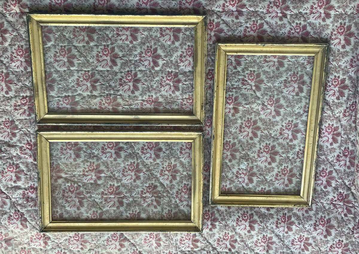 Three Frames - Golden Wood - 19th Century