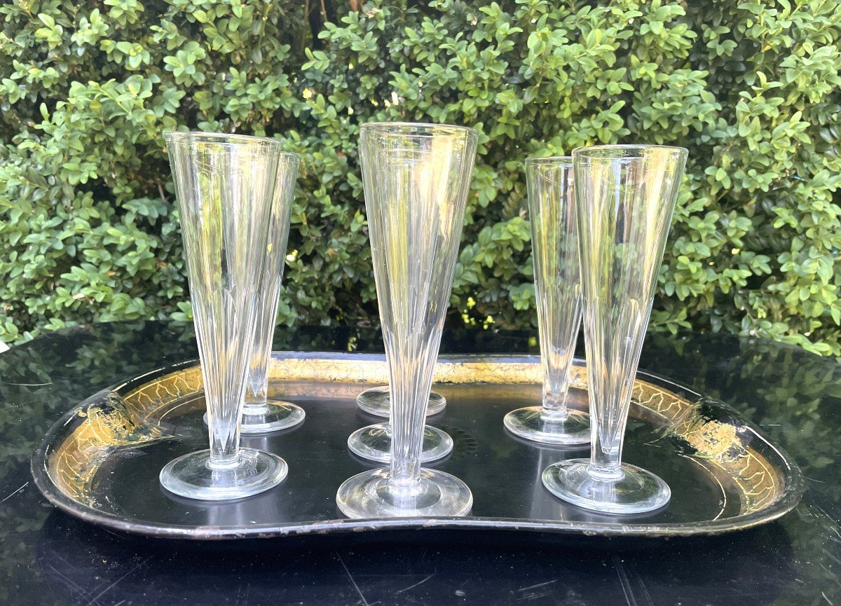 Champenoise Flutes - Crystal - 19th Century