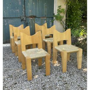 Set Of 6 Chairs - Vintage - 1960