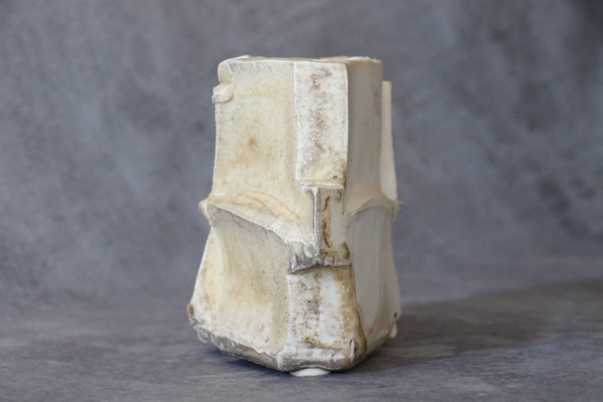 Eric Astoul Free Form Sandstone Vase Ceramic From La Borne-photo-6