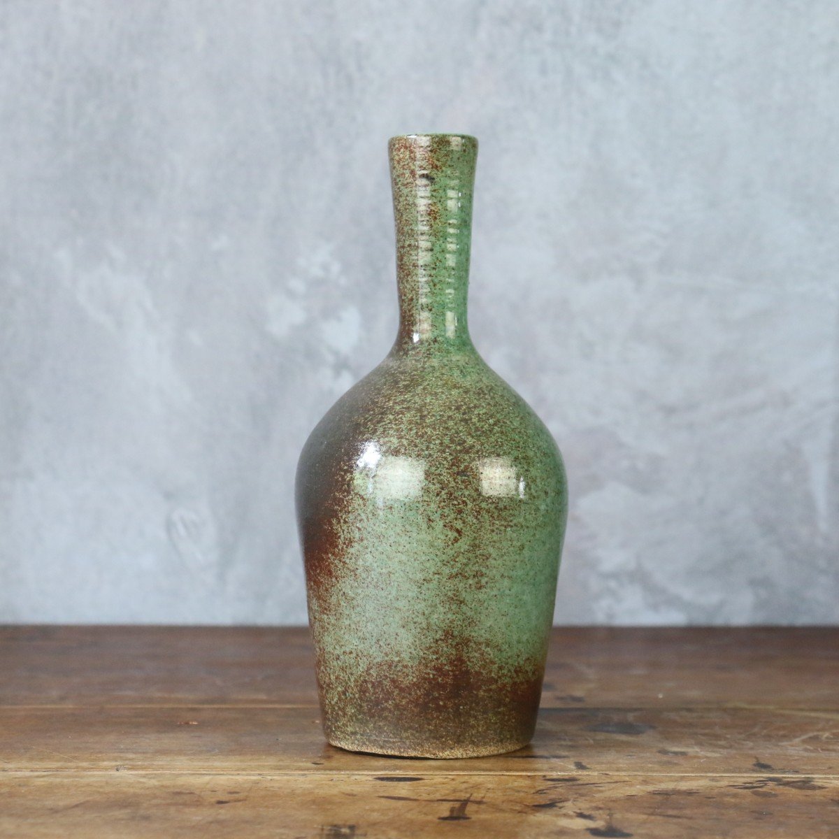 Robert Chiazzo Green Vase Ceramic From Bormes 1960s-photo-2