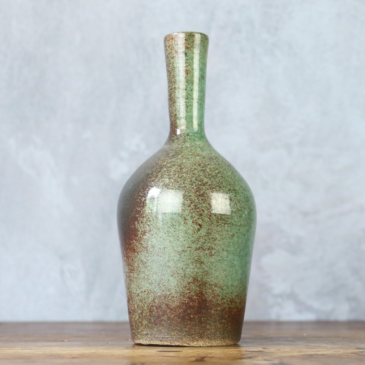 Robert Chiazzo Green Vase Ceramic From Bormes 1960s-photo-3