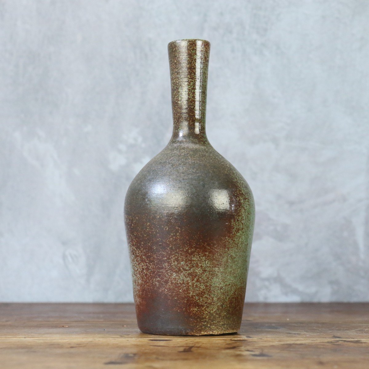 Robert Chiazzo Green Vase Ceramic From Bormes 1960s-photo-4