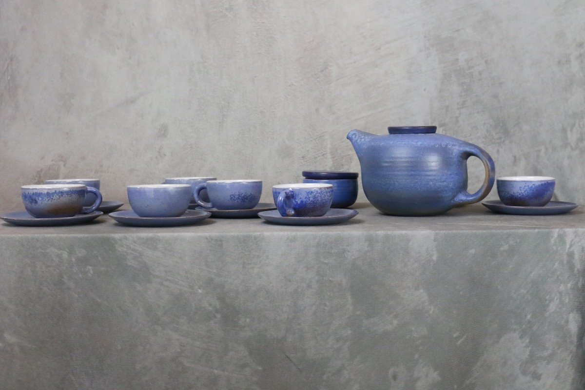 Antonio Lampecco Ceramic Tea Set 18 Pieces - Atelier Maredsous - Era Fantoni Gambone-photo-3
