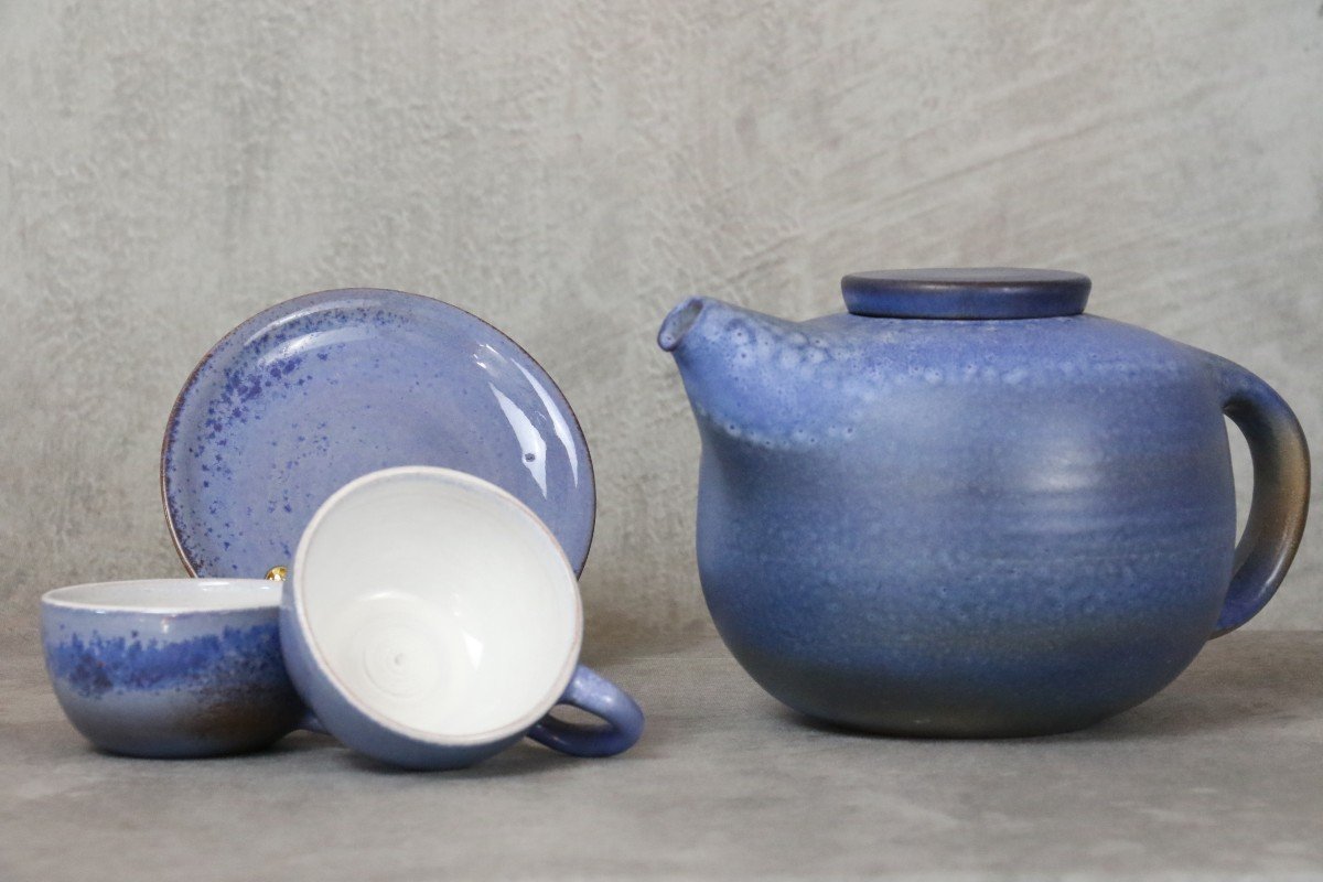 Antonio Lampecco Ceramic Tea Set 18 Pieces - Atelier Maredsous - Era Fantoni Gambone-photo-7