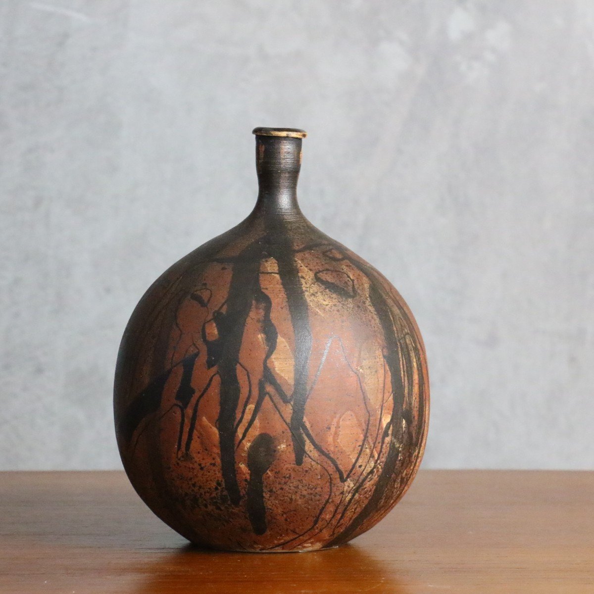 Ceramic Ball Vase By Gerhard Liebenthron 1970/80 Era Champy Astoul Bayle