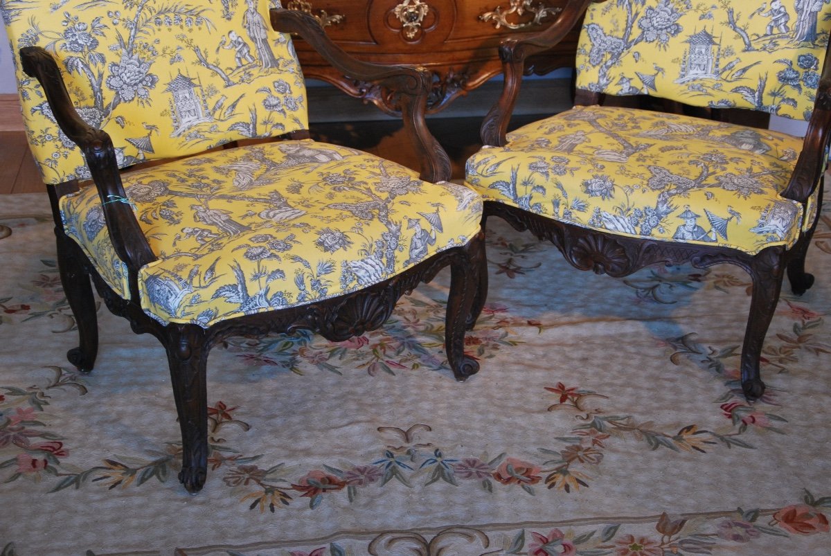 Pair Of 19th Armchairs-photo-2