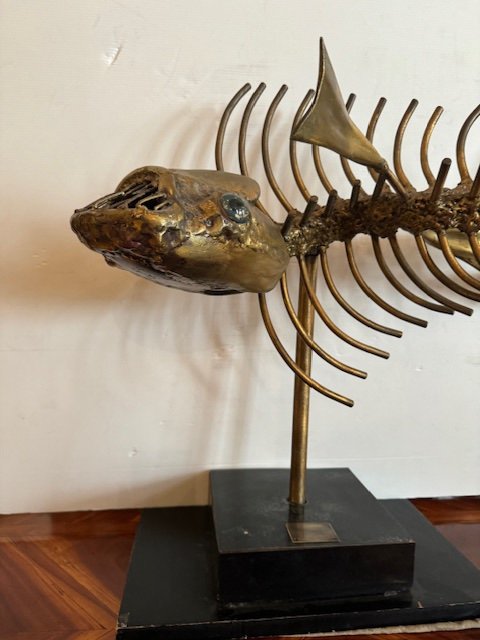 Sculpture Representing A Fish Attributed To Henri Fernandez From The 70s-photo-2