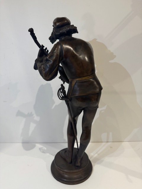 Bronze Of A Musician Signed Gaudez-photo-6