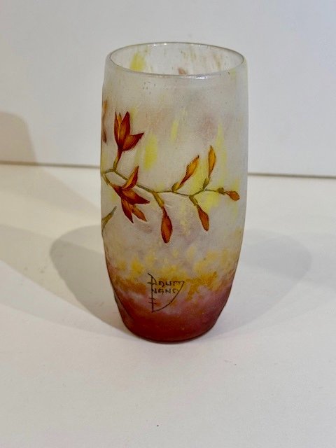 Daum Vase With Lily Flowers-photo-2