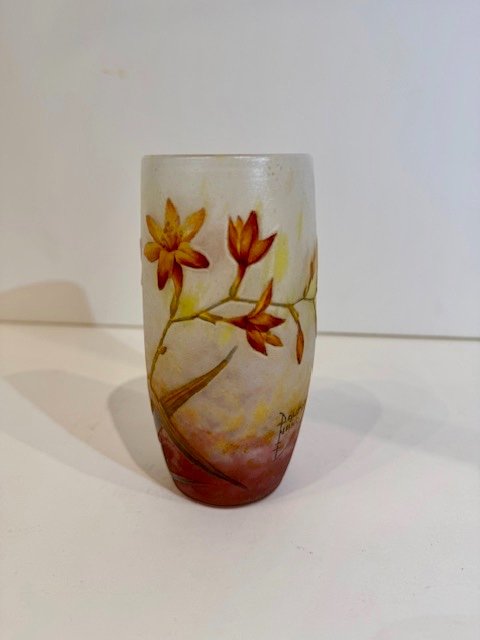 Daum Vase With Lily Flowers