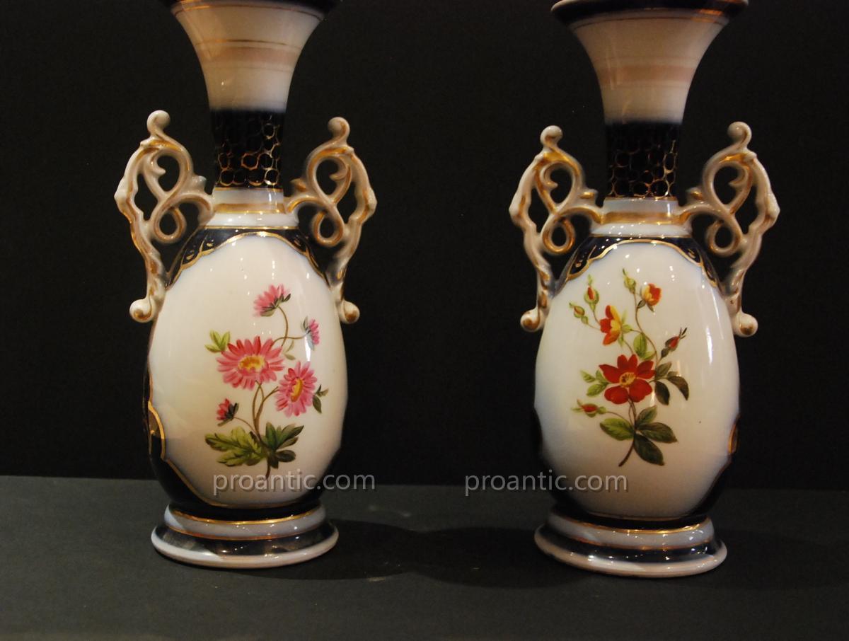 "paire De Vases En Porcelaine De Bayeux-photo-3