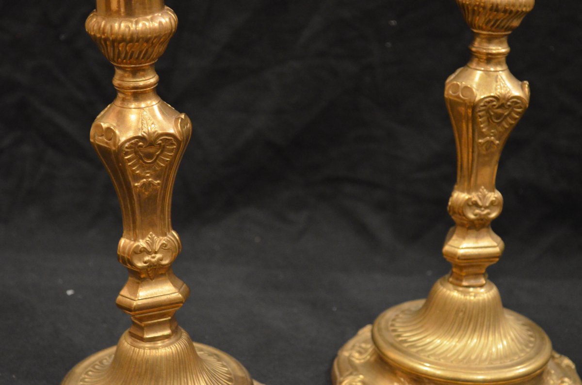 Pair Of Candlesticks End 18th-photo-2