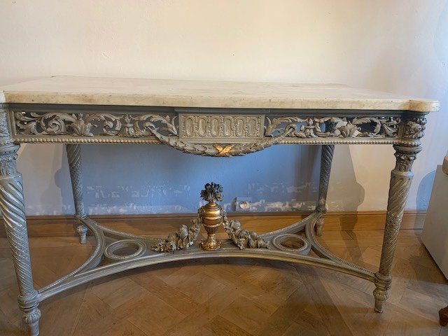 Middle Table In Lacquered Wood Late 19th-photo-1