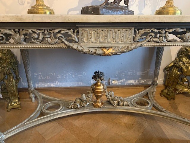 Middle Table In Lacquered Wood Late 19th