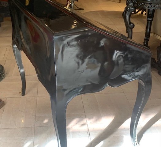 Donkey In Black Lacquered Wood-photo-3